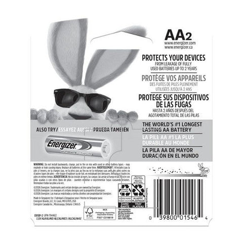 Energizer, Max Alkaline Batteries Aa, 2 Count