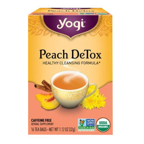 Yogi, Peach Detox Tea, 16 Bags Yogi