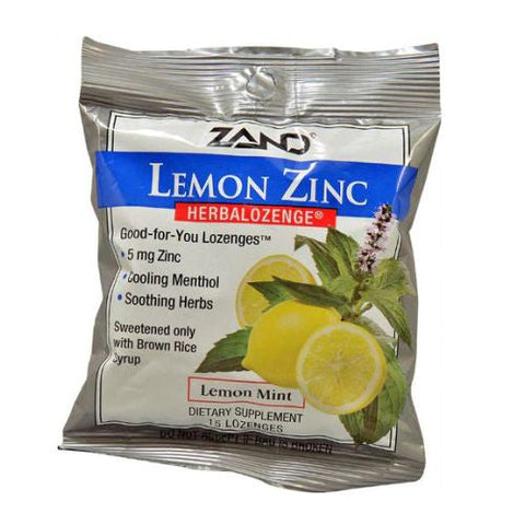 Zand, Herbalozenge Lemon Zinc, 15 Lozenges Zand