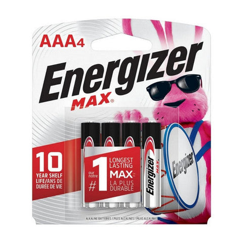 Energizer, Max Alkaline Batteries Aaa, Pack Of 4 Energizer