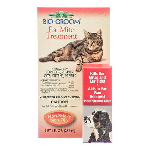 Ear Mite Treatment with Aloe Vera 1 oz by Bio Groom
