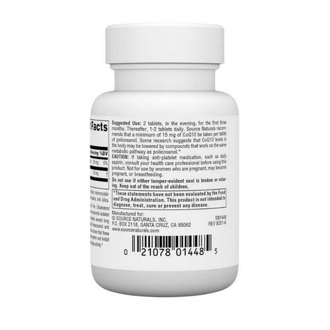 Source Naturals, Policosanol, 10 MG, 60 Tabs Source Naturals