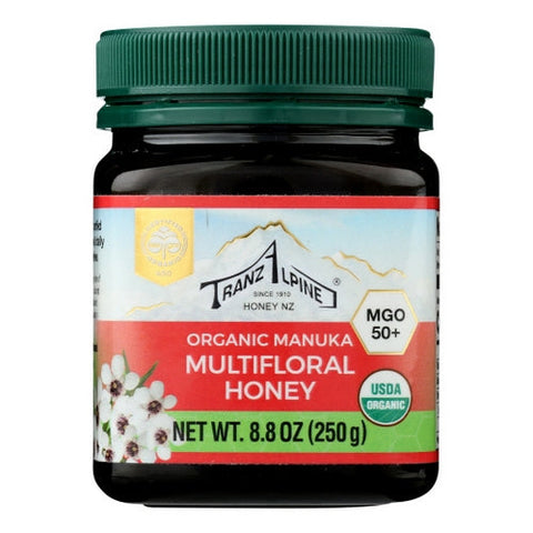 Tranzalpine, Organic Manuka Multifloral Honey MG50+, 8.8 Oz Tranzalpine