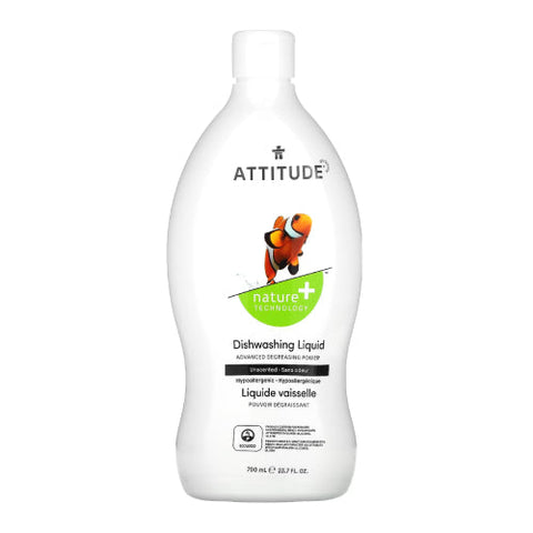 Attitude, Dishwashing Liquid Unscented, 24 Oz Attitude