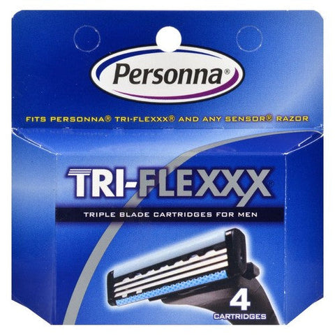 Personna, Tri-Flexxx Razor Cartridge, 4 Count Personna