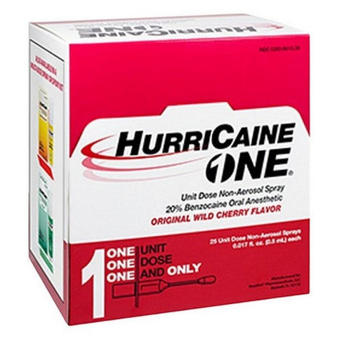 Beutlich Incorporated, HurriCaine One Dose Topical Anesthetic Spray, Original Wild Cherry 2 Count Beutlich Incorporated