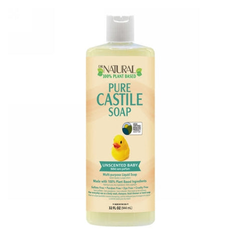 Dr. Natural, Pure Castile Liquid Baby Soap Unscented, 32 Oz Dr. Natural