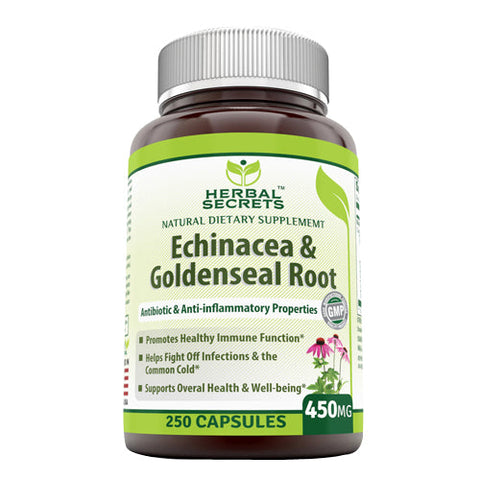 Amazing Nutrition, Herbal Secrets Echinacea & Goldenseal Root, 450 mg, 250 VegCaps Amazing Nutrition