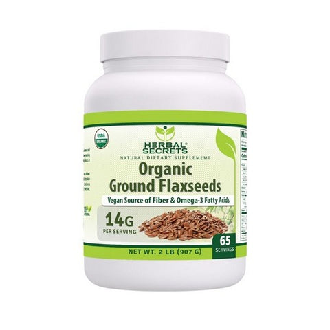 Amazing Nutrition, Herbal Secrets Organic Ground Flaxseed Powder, 2 lbs Amazing Nutrition