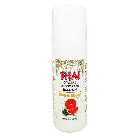Thai Deodorant Stone, Thai Deodorant Roll On Citrus Juniper, 3 Oz Thai Deodorant Stone