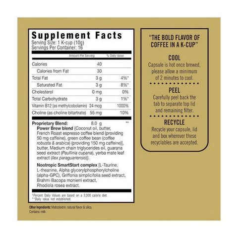 Rapid Fire, Smart Brew Brain Enhancing Nootropics Coffe, 16 Count Rapid Fire