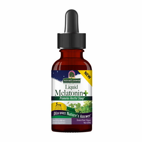 Nature's Answer, Liquid Melatonin+ Natural Vanilla and Orange Cream, 5 Mg, 2 Oz Nature's Answer
