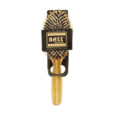 Bass Brushes, Large Oval Cushion Nylon Bristles Beveled Wood, 1 Count Bass Brushes