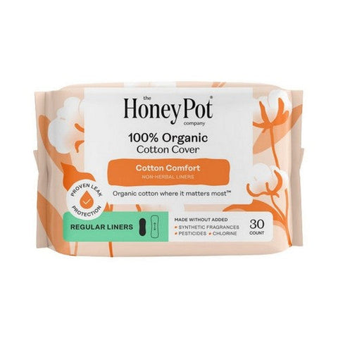 The Honey Pot, Organic Top Sheet Everyday Non Herbal Pantiliners, 30 Count The Honey Pot