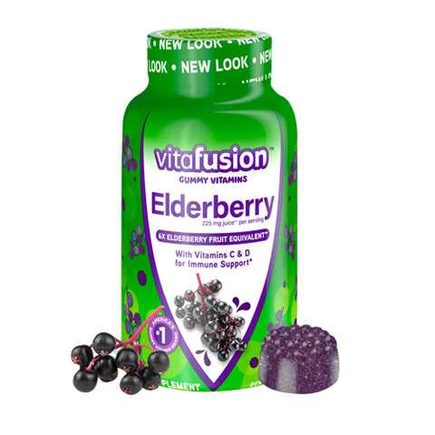 Vitafusion, Elderberry Gummy Natural Berry, 225 Mg, 90 Count Vitafusion