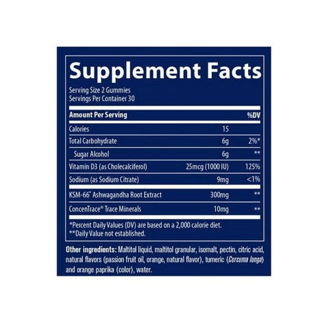 Trace Minerals, Ashwagandha Passion Fruit Orange Flavor, 60 Count Trace Minerals