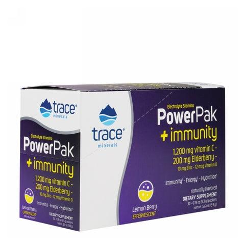 Trace Minerals, Electrolyte Stamina Power Pak + Immunity, Lemon Berry 30 Packets Trace Minerals