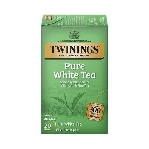 Twinings Tea, Pure White Tea, 20 Bags (Case of 6) Twinings Tea