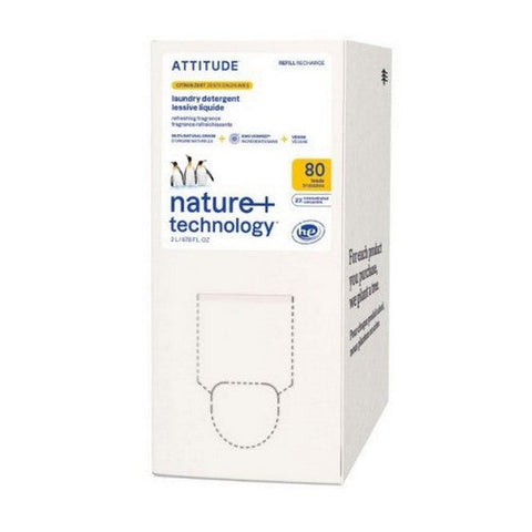 Attitude, Nature Plus Laundry Detergent Citrus Zest, 67.63 Oz