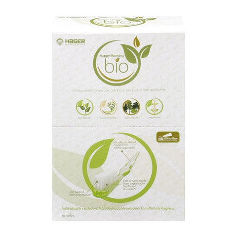 Hager Pharma, Toothbrush Happy Morning Bio, 40 Count Hager Pharma