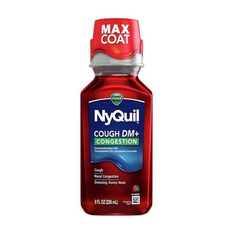 Vicks, Nyquil Cough DM Plus Congestion Liquid Berry, 8 Oz Vicks