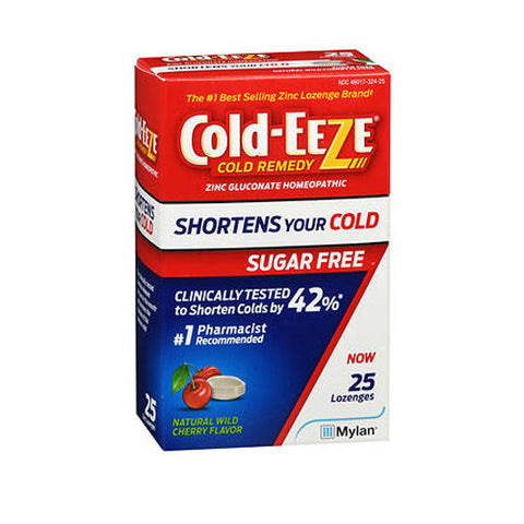 Cold-Eeze, Cold Remedy Lozenges Sugar Free Wild Cherry, 25 Lozenges Cold-Eeze