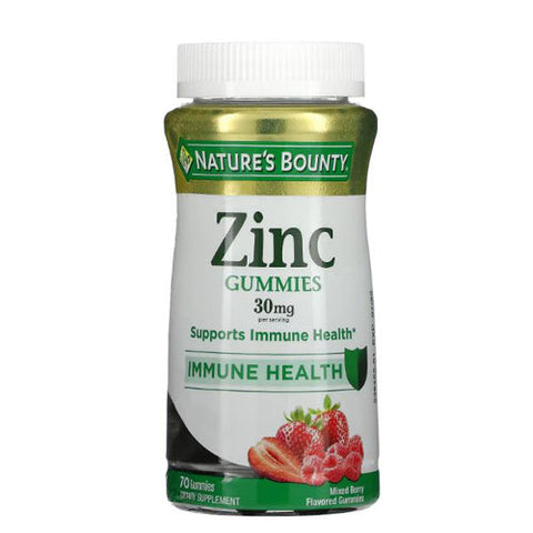 Nature's Bounty, Zinc Gummies Mixed Berry, 30 Mg, 70 Count Nature's Bounty