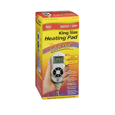 Cara, Heating Pad With Select Heat King Size Moist Dry, 1 Count Cara