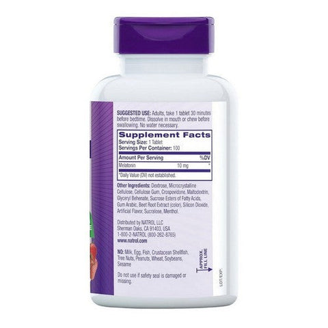 Natrol, Melatonin Fast Dissolve Strawberry, 10 Mg, 100 Tablets Natrol