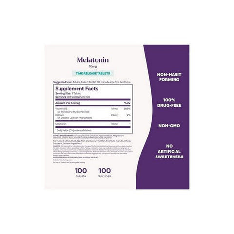 Natrol, Time Release Melatonin, 10 Mg, 100 Tablets Natrol