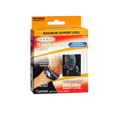 Mueller Sport Care, Tennis Elbow Support Black One Size, 1 Count Mueller Sport Care