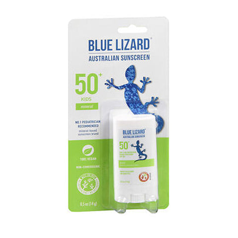 Blue Lizard, Blue Lizard Kids Mineral Sunscreen Stick SPF 50+, .5 Oz Blue Lizard