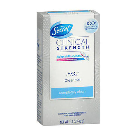 Crest, Secret Clinical Strength Antiperspirant Clear Gel Completely Clean, 1.6 Oz Secret