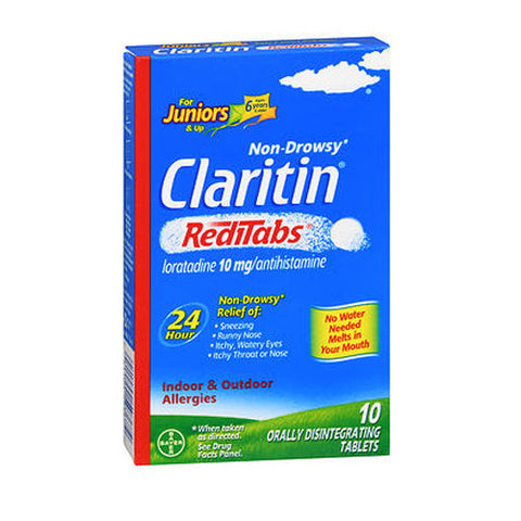 Claritin, Juniors Loratadine Antihistamine 24 Hour Allergy Reditabs, 10 Mg, 10 Tabs Claritin