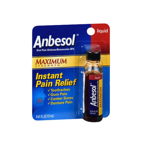 Anbesol, Liquid Maximum Strength, 0.41 Oz Anbesol