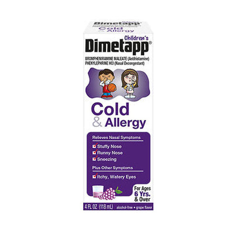 Dimetapp, Children's Cold & Allergy Liquid Grape, 4 Oz Dimetapp