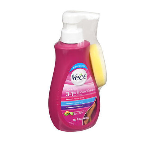 Veet, 3 In 1 In Shower Cream Hair Remover Legs And Body, 13.5 Oz Veet