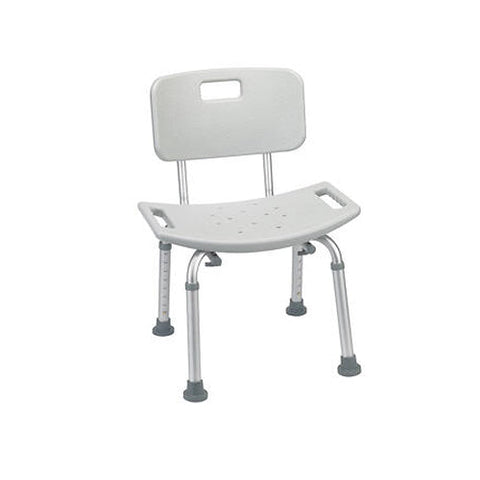 Drive Medical, Gray Bathroom Safety Shower Tub Bench Chair with Back, 1 Count Drive Medical