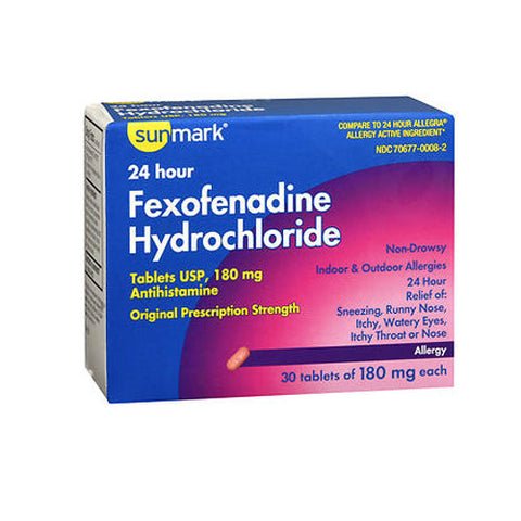 Sunmark, Sm Fexofenadine HCl, 180 mg, 30 Tabs Sunmark