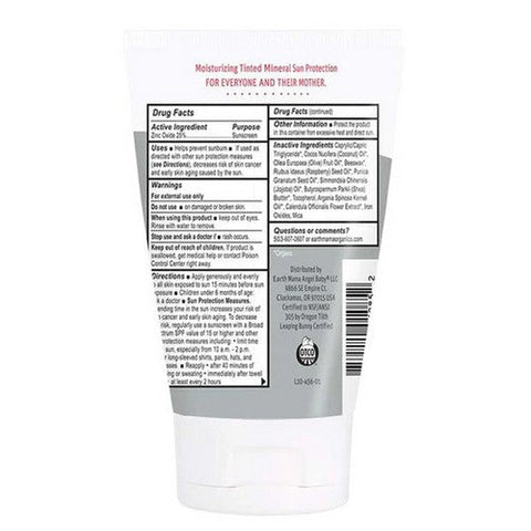 Earth Mama Angel Baby, Tinted Mineral Sunscreen SPF 40, 3 Oz Earth Mama Angel Baby