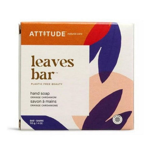 Attitude, Leaves Bar Hand Soap Orange Cardamom, 4 Oz Attitude