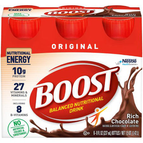 Nestle Healthcare Nutrition, Boost Original Chocolate Oral Supplement, Pack Of 6 Nestle Healthcare Nutrition