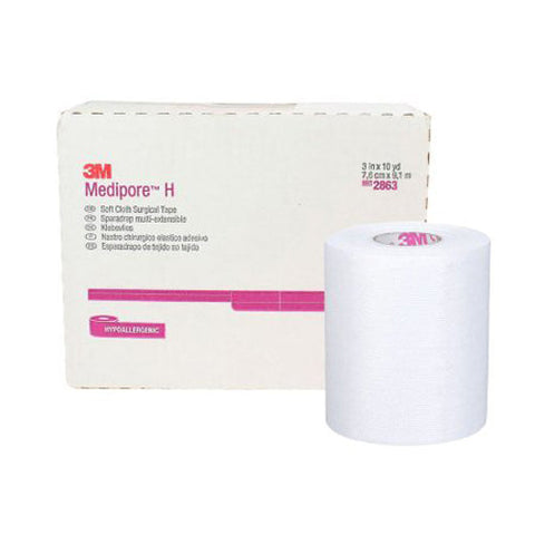 3M, 3M Medipore H Cloth Medical Tape 3 Inch x 10 Yard White, 1 Roll 3M