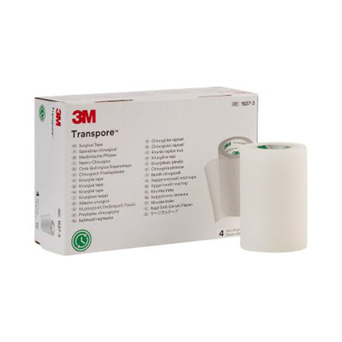 3M, Transpore Plastic Medical Tape 3 Inch x 10 Yard Transparent, Box Of 4 3M