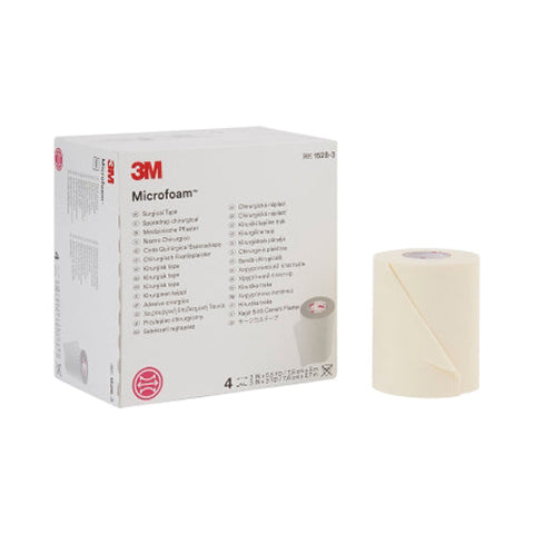 3M, Microfoam Foam / Acrylic Adhesive Medical Tape 3 Inch x 5-1/2 Yard White, 1 Roll 3M