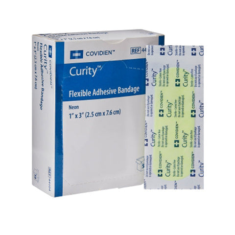 Cardinal, Curity Neon Adhesive Strip 1 x 3 Inch, Box Of 50 Cardinal