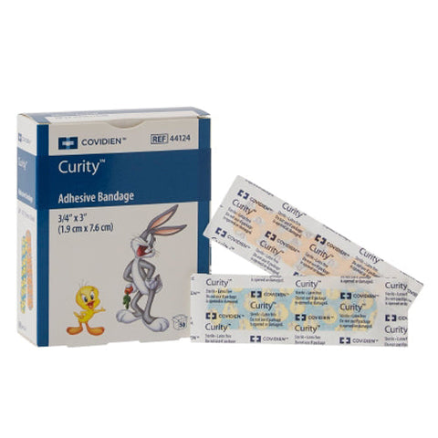 Cardinal, Curity Assorted Looney Tunes Adhesive Strip Â¾ x 3 Inch, Box Of 1 Cardinal