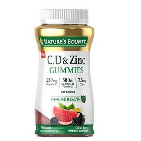 Nature's Bounty, C,D & Zinc Gummies, 70 Count Nature's Bounty
