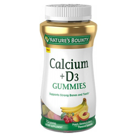 Nature's Bounty, Calcium + Vitamin D3 Gummies, 70 Count Nature's Bounty
