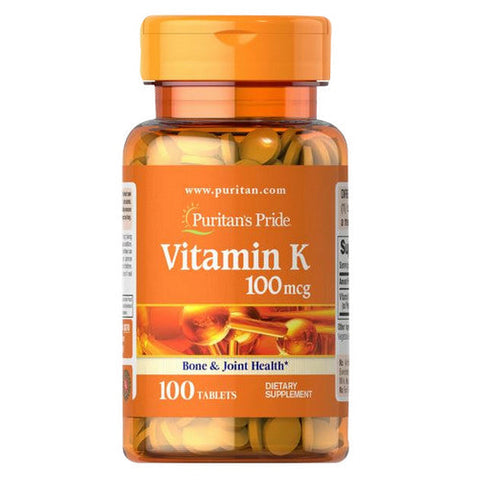 Puritan's Pride, Vitamin K 100 mcg, 100 Tablets Puritan's Pride